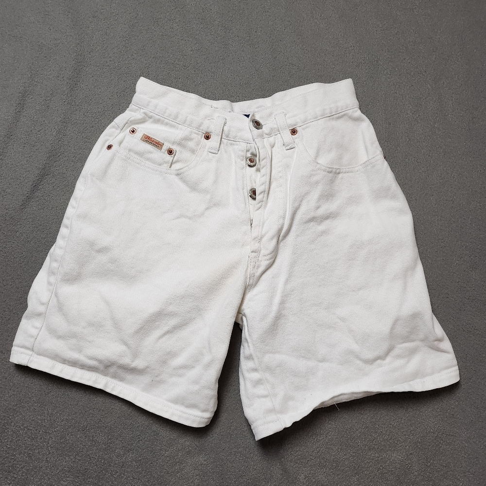 Bluenotes Vintage White High-Rise Jean Shorts Button Fly